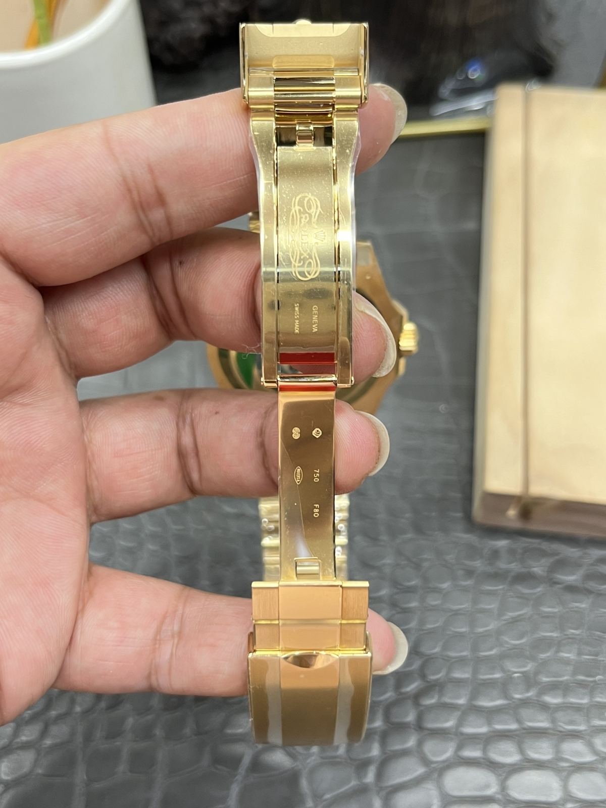 C/Clean Factory Rolex Full Gold Blue Ghost/41mm Full Gold Blue Submariner  第8张