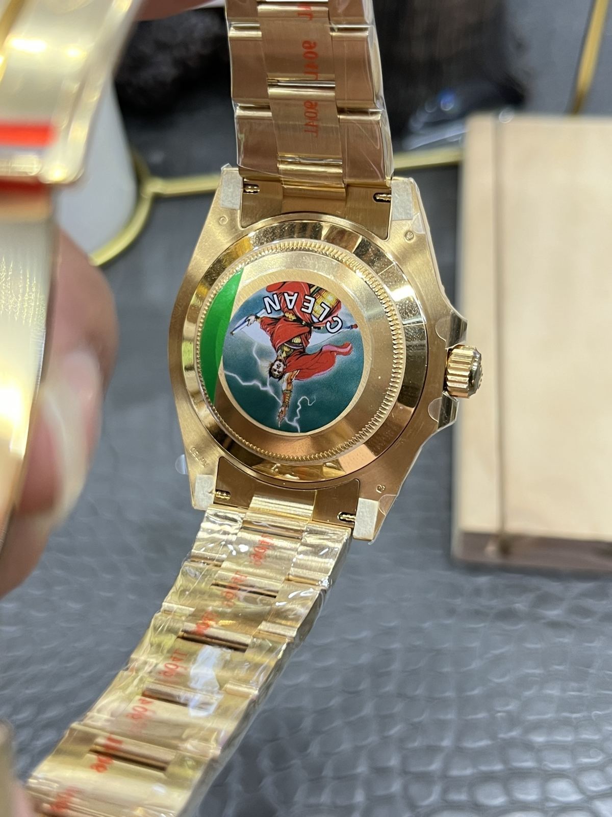 C/Clean Factory Rolex Full Gold Blue Ghost/41mm Full Gold Blue Submariner  第7张